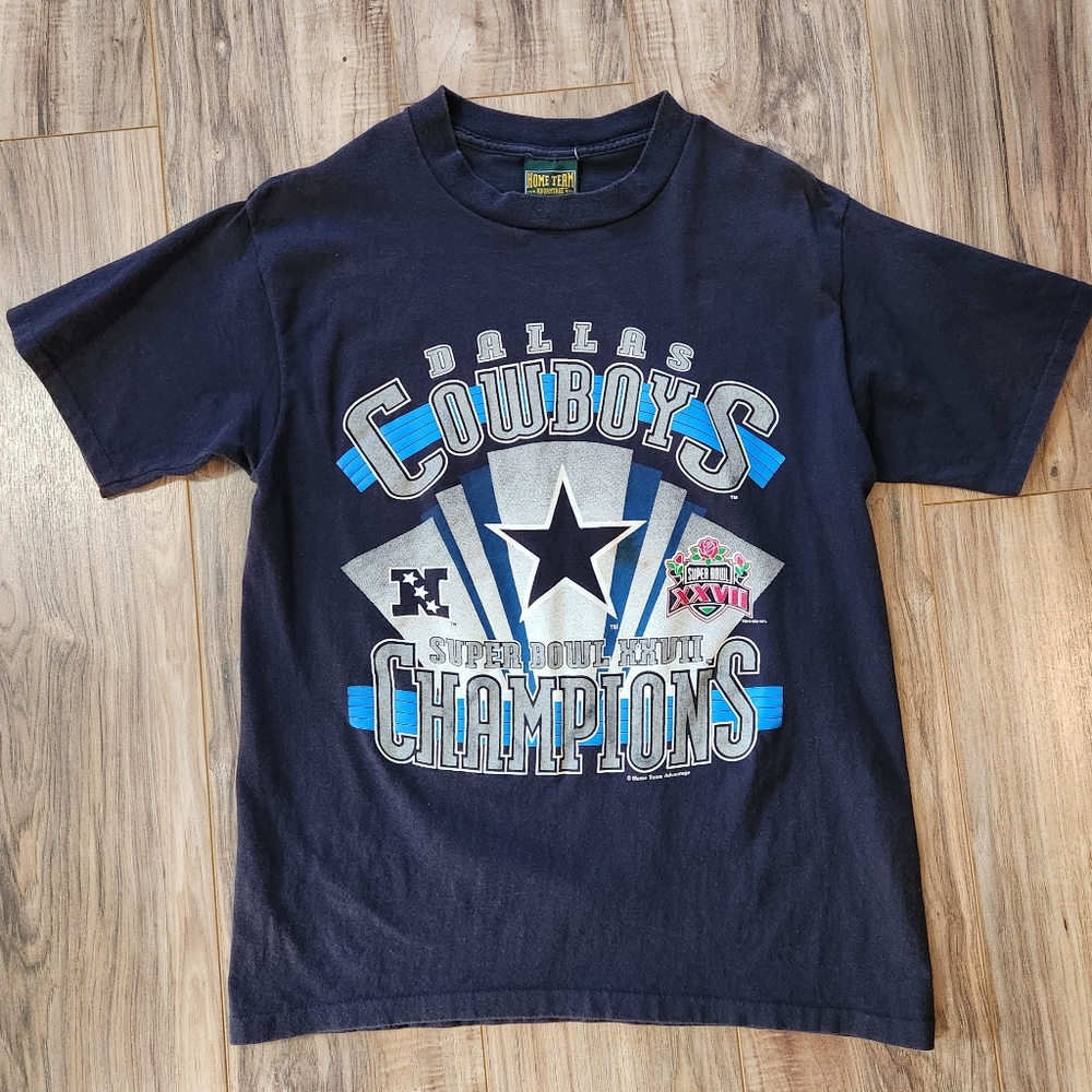 Vintage 90s Dallas Cowboys Tee Super Bowl Champs Large T-Shirt